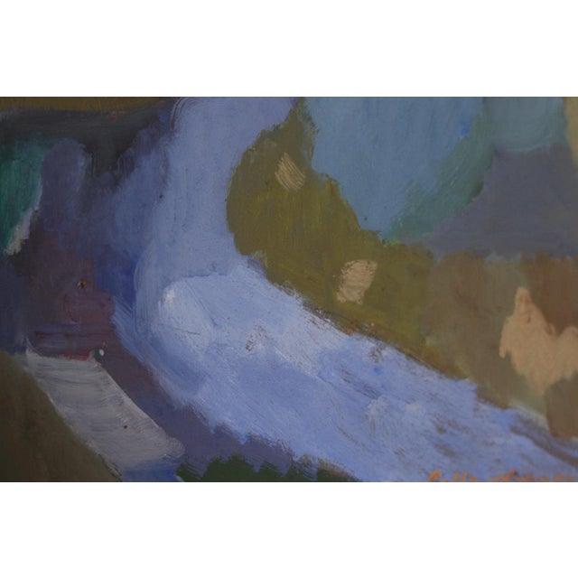 1950s Pelle Nilsson, House and Stream, 1954, Oil on Panel, Framed For Sale - Image 5 of 15
