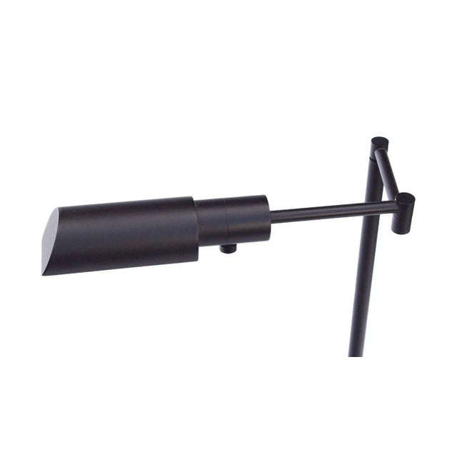 Mid-Century Modern Matte Black Library Style Telescoping Floor Lamp For Sale - Image 3 of 12