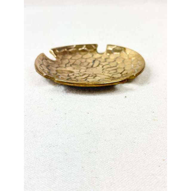 Vintage Brass Sand Dollar Trinket Dish For Sale - Image 4 of 6