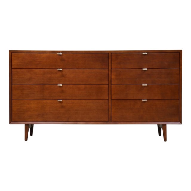 1950s Refinished George Nelson for Herman Miller Walnut Dresser For Sale