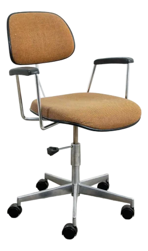 1960s Mid Century Modern Office Chair Task Swivel Work Armchair Rasmussen for Labofa