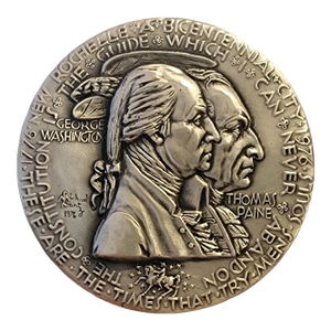 83g .999 Pure Silver Michael Lantz Medallic Art Company Usa Bicentennial Medal Coin 1776-1976 ~ New Rochelle Ny ~ Washington & Paine