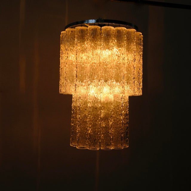 Murano Glass Tronchi Chandelier from Venini, 1970s For Sale - Image 3 of 17