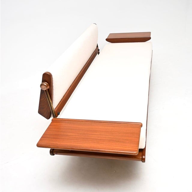 Brown Vintage Metamorphic Sofa Bed from Toothill, 1960 For Sale - Image 8 of 11