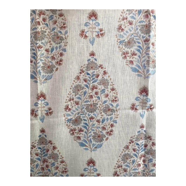 Shy Yard of Ferran Palampore Fabric in Driftwood For Sale