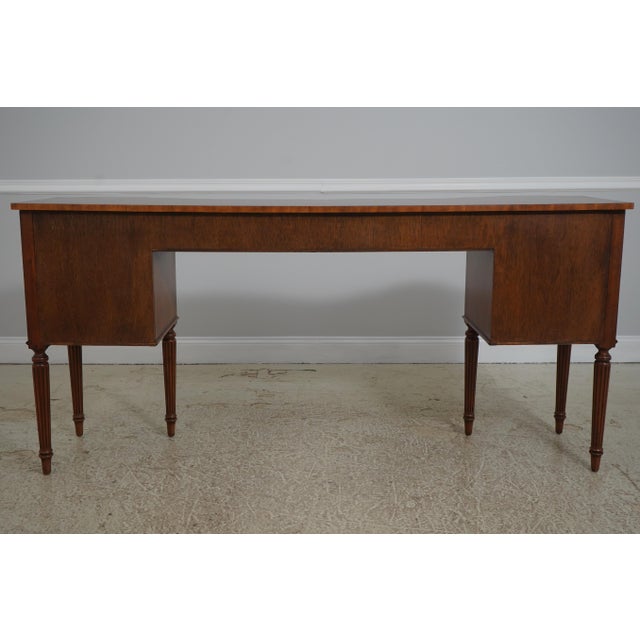 1990s Maitland Smith Sheraton Style Kneehole Design Mahogany Sideboard For Sale - Image 17 of 18
