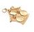 Mid 20th Century Dangling 14k Yellow Gold House Charm Pendant For Sale - Image 4 of 5