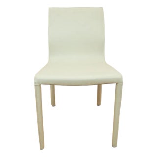 Nuevo Colter Dining Chair in White Leather For Sale