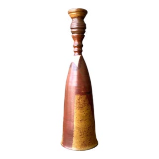 Vintage Handcrafted Studio Pottery Bottle For Sale