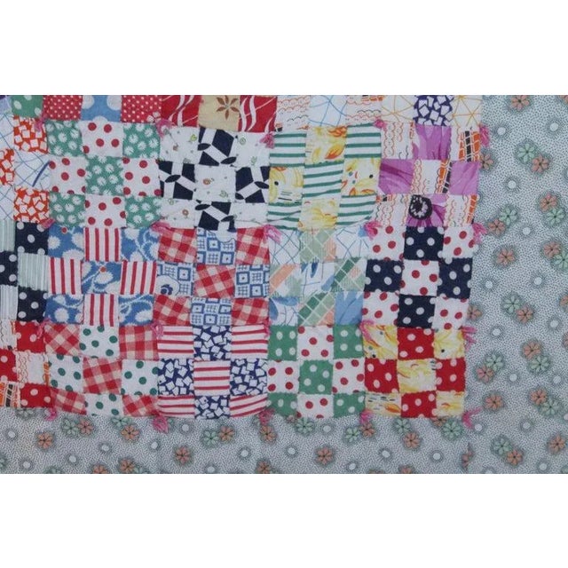 Mounted Postage Stamp Crib Quilt From Pennsylvania For Sale In Los Angeles - Image 6 of 9