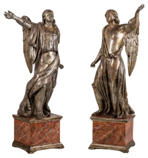Louis XIV Angel Sculptures, Late 17th Century, Set of 2