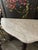 1970s Dark Wooden Oval Mirror and Console Table With Marble Top Pair For Sale - Image 11 of 11