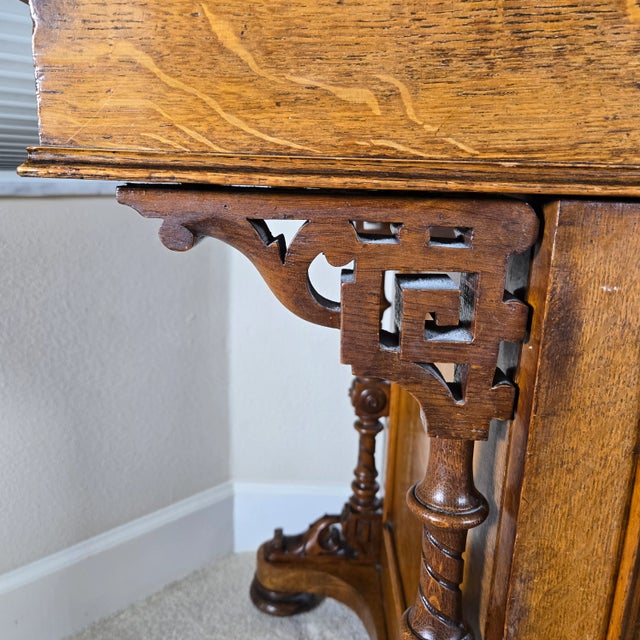 Victorian Leather Top Davenport Desk For Sale - Image 10 of 16
