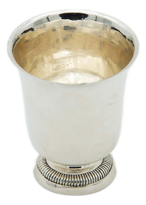 Plain Silver Cup with Reliefs on Circular Base