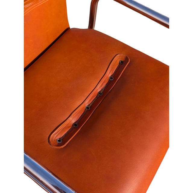 Brown Vintage Tucroma Leather Chairs by Guido Faleschini, 1970s, Set of 4 For Sale - Image 8 of 9