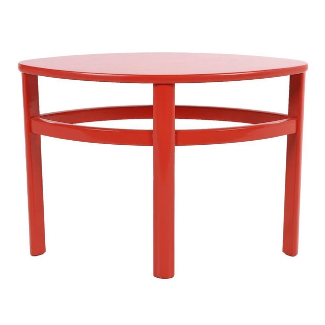 Red Lacquered Wood Low Tables For Sale - Image 4 of 7