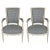 1960s Pair of Painted Louis XVI Style Armchairs in Blue and White Gingham For Sale - Image 5 of 5