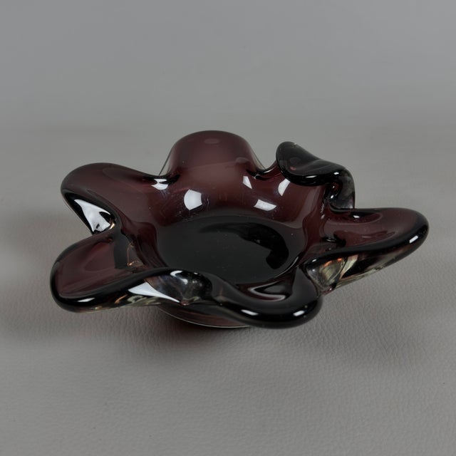 Modernist Bordeaux Murano Glass Centerpiece, 1970s For Sale - Image 4 of 10