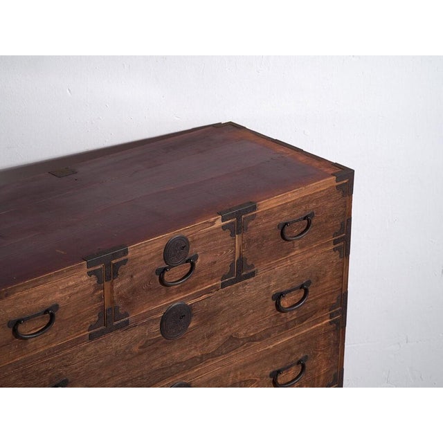 Antique Japanese Tansu Chest of Drawers For Sale - Image 3 of 14