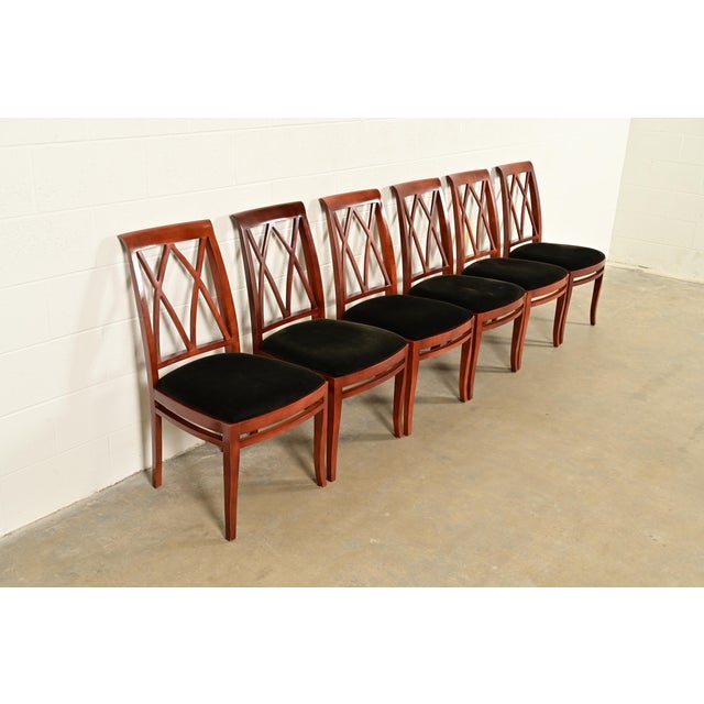 Bernhardt Regency Carved Mahogany Dining Chairs | Set of Six For Sale - Image 13 of 13