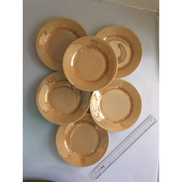 Yellow Gold Lusterware Tea Set W Plates 22 Piece Set Chairish