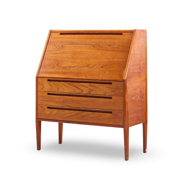 Mid-Century Modern Kai Kristiansen for Tørring Møbelfabrik Mid Century Danish Teak Secretary Desk For Sale - Image 3 of 9