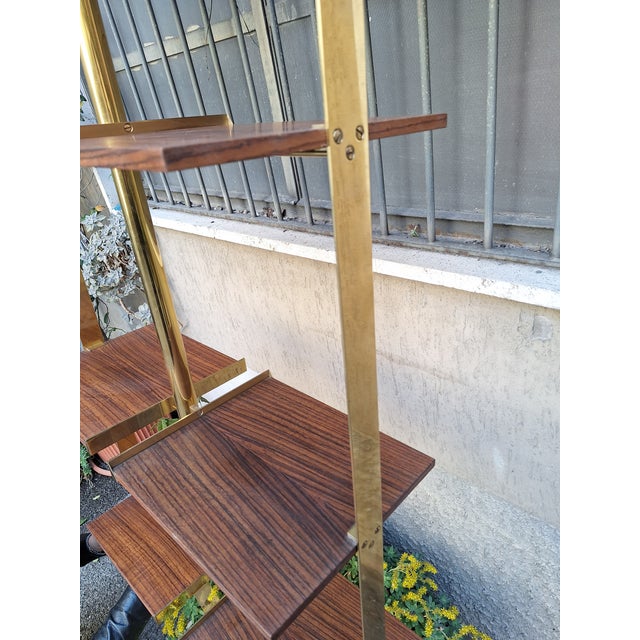 Floor-to-Ceiling Bookcase in Brass and Wood from Fedele Papagni For Sale - Image 16 of 17