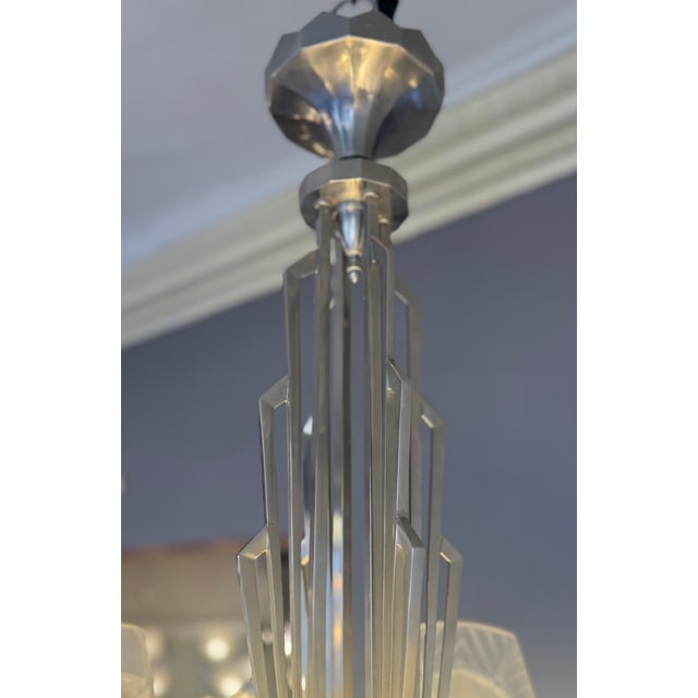 Art Deco Chandelier by Henri Petitot, 1930 For Sale - Image 14 of 18