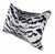 Scalamandre Silk Velvet Tigre Silver & Black Down Pillow.