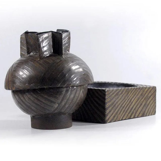 Modern Pottery Sculptural Set by Joanna Wysocka, Set of 2 For Sale - Image 6 of 11