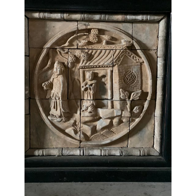 Chinese Stone Carving in Shadow Box For Sale - Image 12 of 13