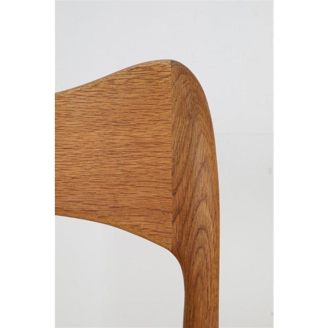 Danish Oak Chairs with Paper Cord by Arne Hovmand Olsen for Mogens Kold, 1970s, Set of 4 For Sale - Image 14 of 18