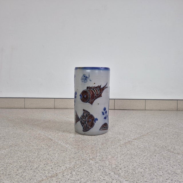 Mid-Century Modern Mid-Century Ceramic Umbrella Stand from Tonalá, 1960s For Sale - Image 3 of 8
