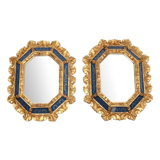 Antique Italian Giltwood Mirrors, 1950s, Set of 2 For Sale