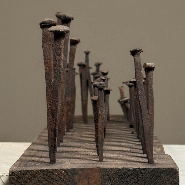 Antique Untitled Found Art Brutalist Nail Assemblage (Outsider Art) For Sale In Philadelphia - Image 6 of 10