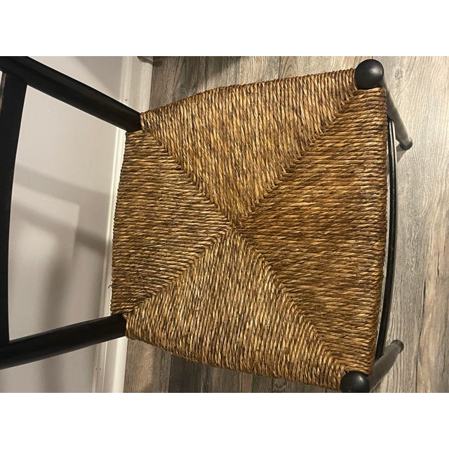 Mid-Century Modern Mid-Century Modern Attributed to Gio Ponti Model 646 "Leggera" Chair for Cassina – Pristine Rush Seat For Sale - Image 3 of 8