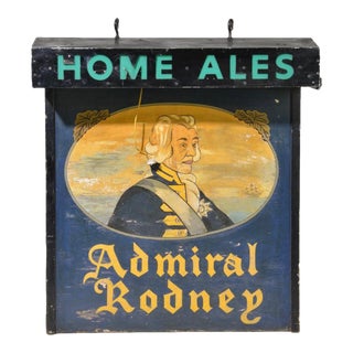 Vintage Double Sided Lighted English Pub Sign For Sale
