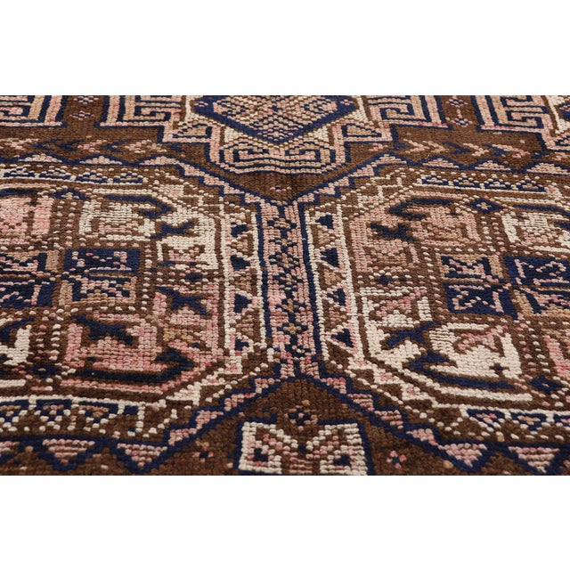 Late 19th Century Late 19th Century Persian Shiraz Rug Runner, 03'10 X 12'05 For Sale - Image 5 of 10