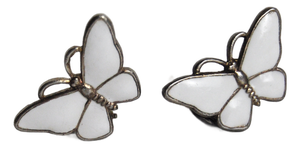 Mid-Century Modern Danish Sterling Silver Ear Clips by Volmer Bahner, 1960s, Set of 2