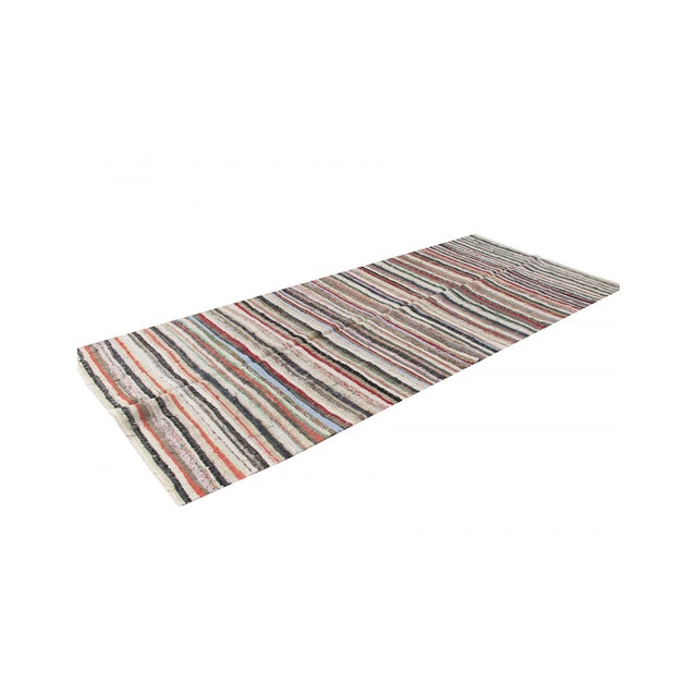 Decorative vintage rag rug from Adana region of Turkey. Approximately 45-55 years old. In very good condition.