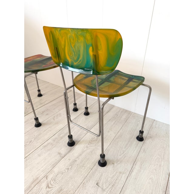 Plastic Model 543 Broadway Chairs by Gaetano Pesce for Bernini, 1993, Set of 2 For Sale - Image 7 of 12