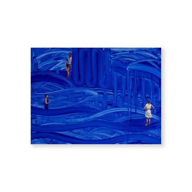 In Bluewave, David King captures an immersive atmosphere dominated by a monochromatic surge of electric blue that sweeps...