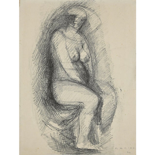 Original b/w Lithograph realized by Marino Marini in 1944. Hand signed and dated. Good conditions except for some minor...