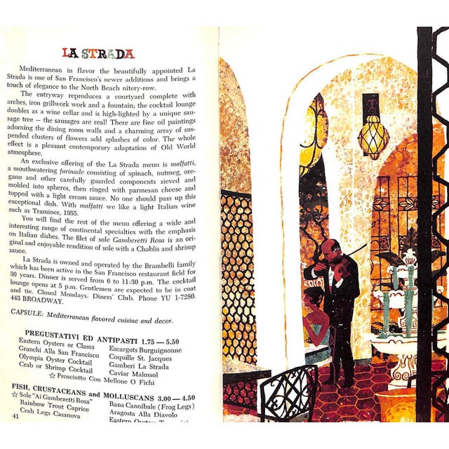 Traditional "Restaurants of San Francisco" Book 1963 Picot, Leonce [Edited By] For Sale - Image 3 of 12