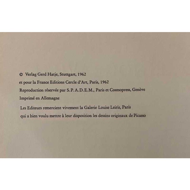 Wood Pablo Picasso Linogravure Limited Edition "La Pique Cassee" 1959 W/Frame For Sale - Image 7 of 8