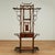 Impressive 19th century English hall tree handcrafted in burnt bamboo featuring a pagoda form top, bamboo roots, hat...