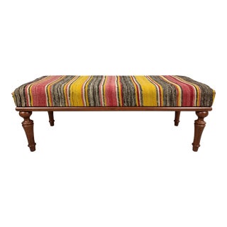 Kilim Rug Upholstered Bench For Sale