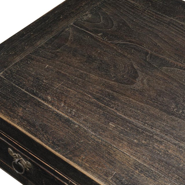 Black Lacquer Three Drawer Desk For Sale - Image 6 of 8