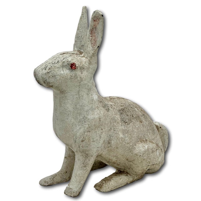 This Really is a Great Looking Antique Cast Iron Seated Rabbit. Circa Approx 1920s. LARGE SIZE - It Measures Overall...