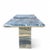 1980s Postmodern Green Figured Marble Pedestal Side Tables, Pair For Sale - Image 17 of 18